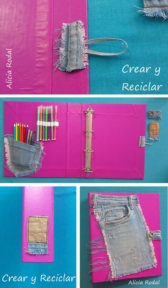 Decorar una CARPETA estilo universitario con reciclaje DIY