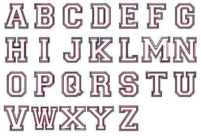 letras estilo universitario