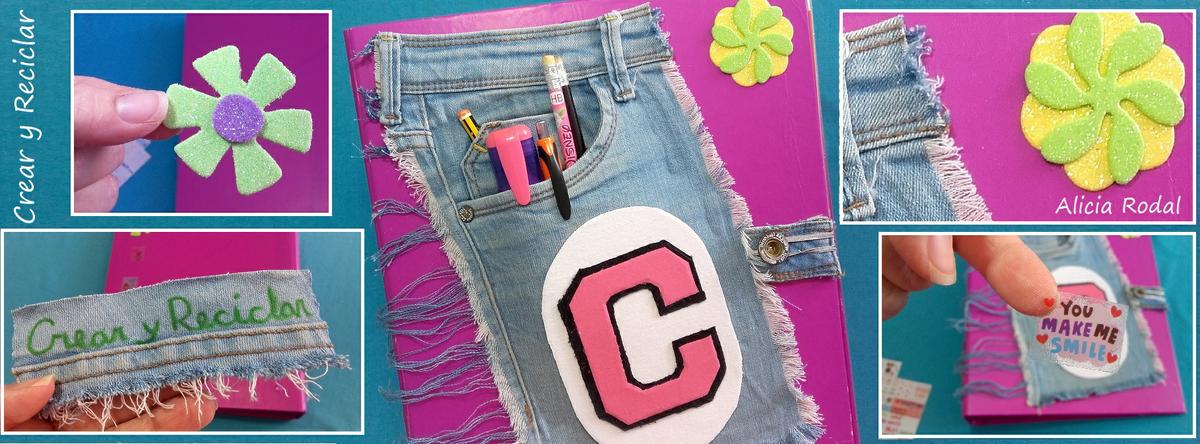 Decorar una CARPETA estilo universitario con reciclaje DIY