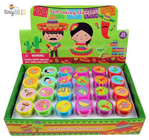 TINYMILLS 24 Pcs Fiesta Stampers for Kids