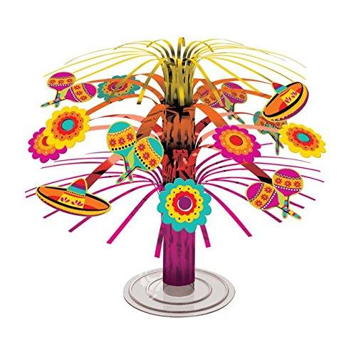 Fun-filled Fiesta Cinco de Mayo Party Mini Cascade Centerpiece Decoration, Foil, 7"