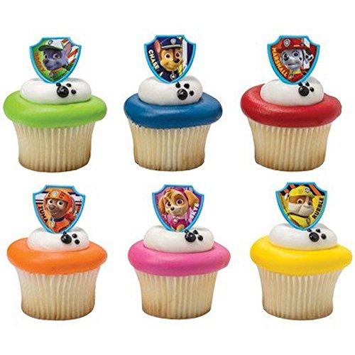 DecoPac Paw Patrol Ruff Ruff Rescue Cupcake Rings, Pack of 24 Assorted Rings
