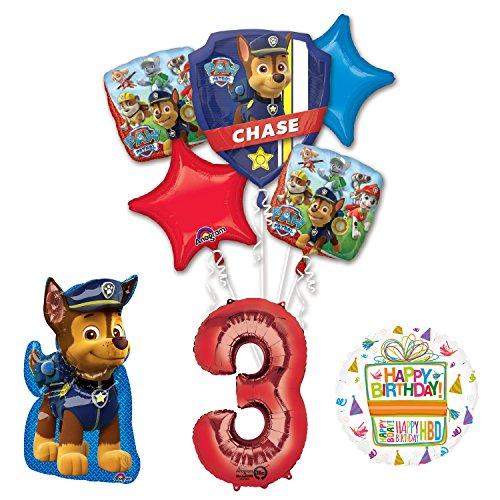 Mayflower Products The Ultimate Paw Patrol 3rd Birthday Party Supplies and Balloon Decorations