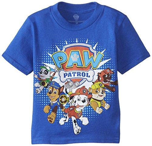 Paw Patrol Little Boys Toddler Group T-Shirt, Royal, 4T