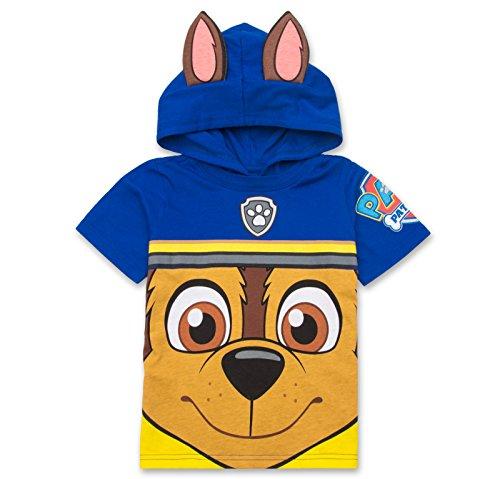 Nickelodeon Paw Patrol Hooded Shirt: Chase, Marshall, Rocky, Rubble, Zuma - Boys (Navy Chase, 4T)