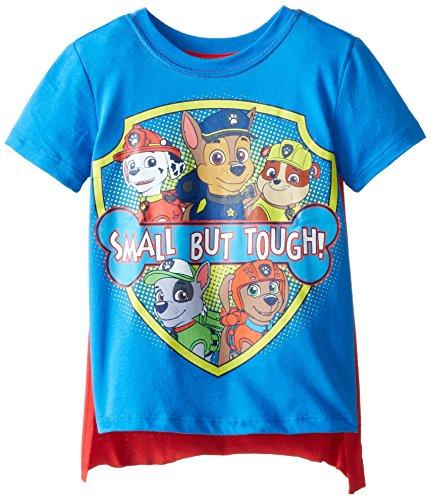 Nickelodeon Little Boys Toddler Paw Patrol Small But Tough Toddler Cape T-Shirt, Blue, 4T