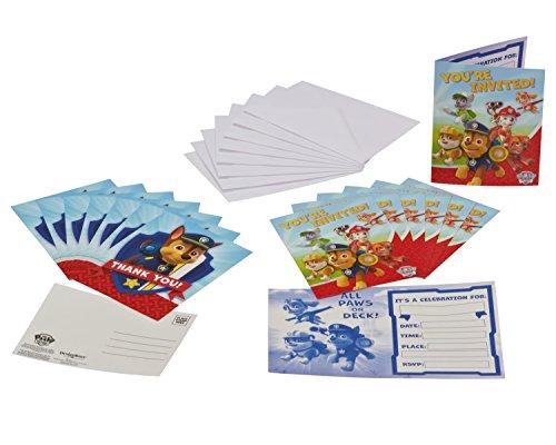 Nickelodeon American Greetings PAW Patrol Invite and Thank You Combo Pack, Party Supplies (8 Count)