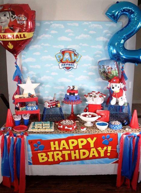 decoracion cumpleaños de patrulla canina