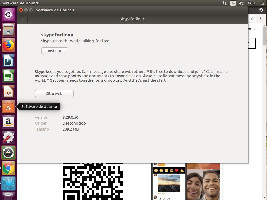 INSTALAR SKYPE EN UBUNTU DESKTOP 16.04 LTS INSTALAR