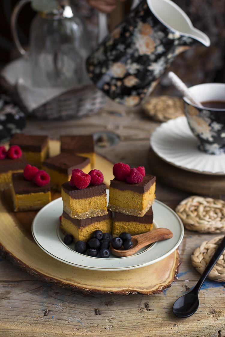 Cuadraditos de Calabaza y Chocolate Healthy Receta fácil