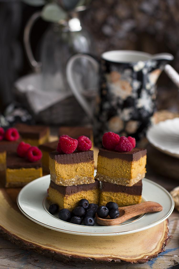 Cuadraditos de Calabaza y Chocolate Healthy Receta fácil