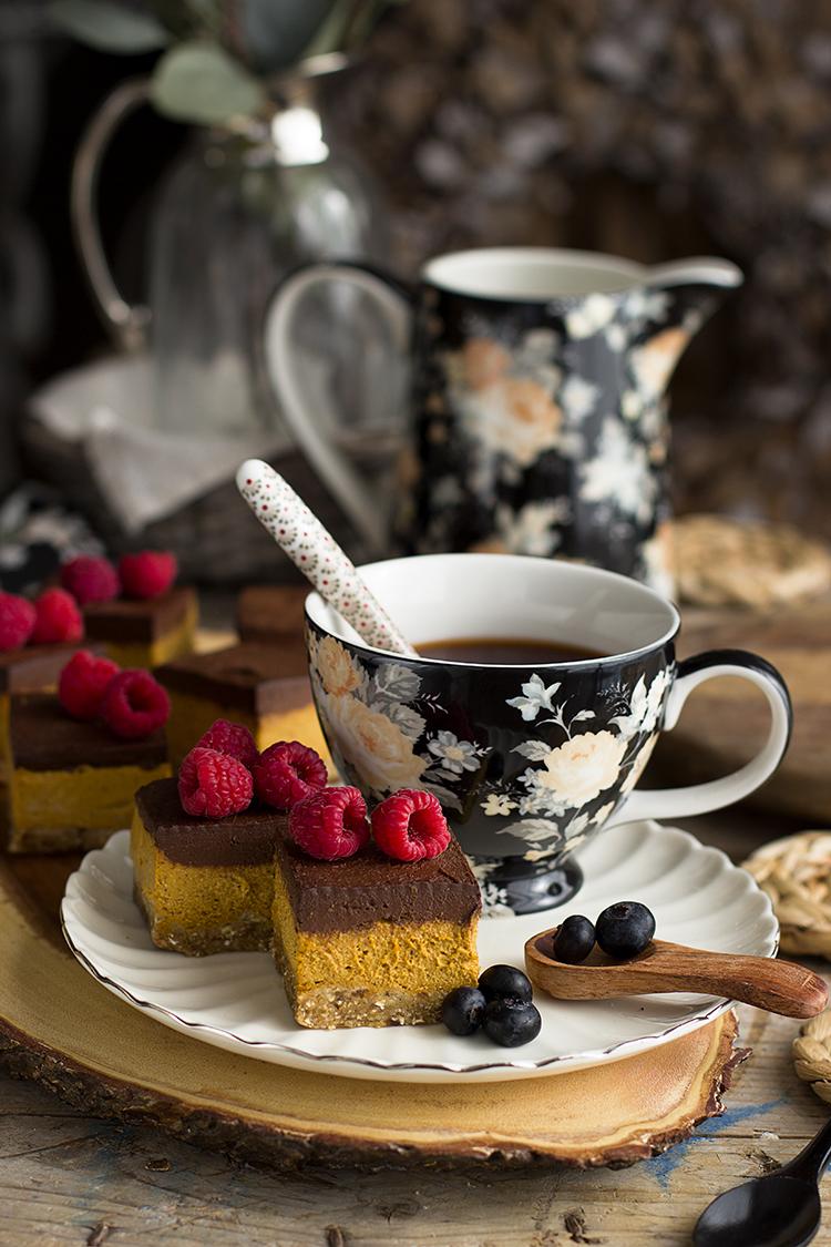 Cuadraditos de Calabaza y Chocolate Healthy Receta fácil