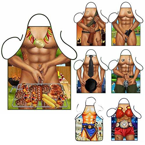 Sexy Novelty Funny Naked Kitchen Cooking Chef BBQ Party Apron Chef Baking Cake Decorating Apron