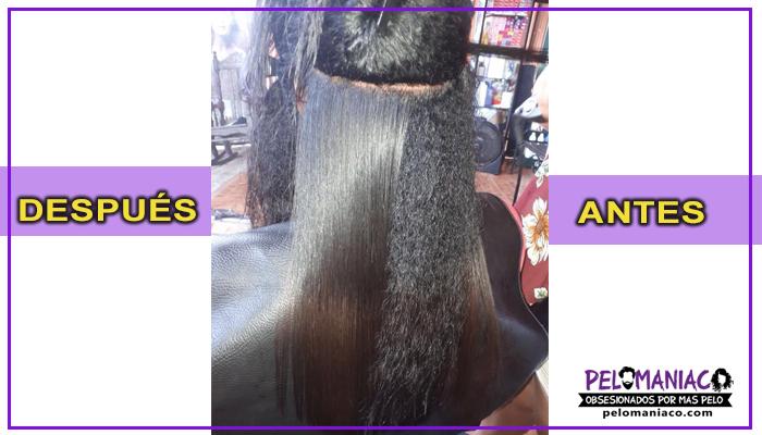 nanoplastia capilar floractive antes y despues