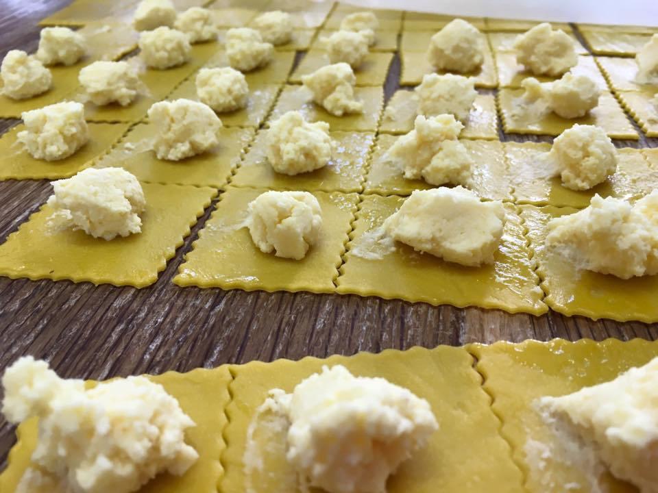 Preparación de ravioli