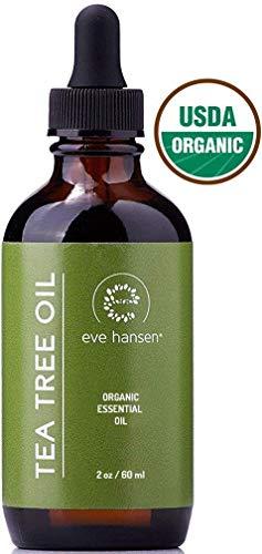 USDA Certified Organic Tea Tree Oil - Use as a Natural Antiseptic Wash, Dandruff and Lice Treatment, Acne Treatment, and Nail Fungus Treatment - 2 Ounce - Eve Hansen