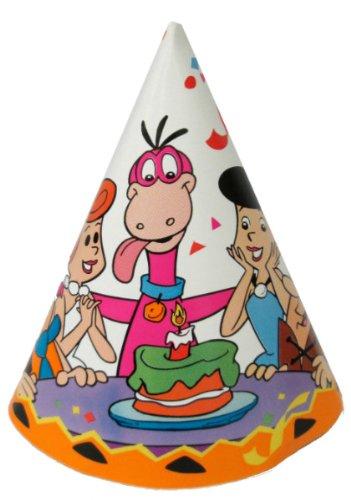 THE FLINSTONES Party Hat FRED, WILMA, DINO, BARNEY & BETTY (Pack of 8) by The Flintstones