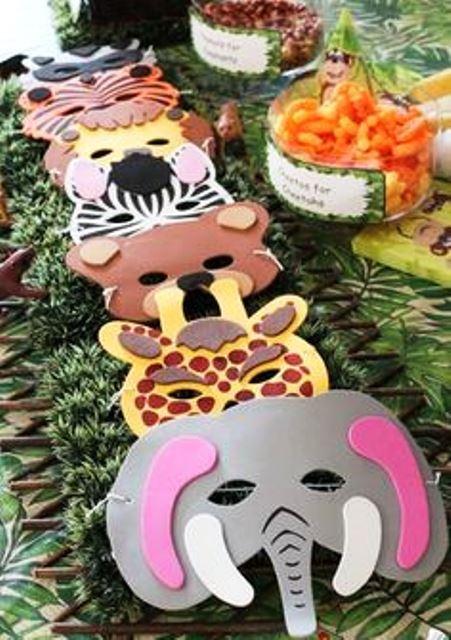 juegos mascaras de animales de goma eva