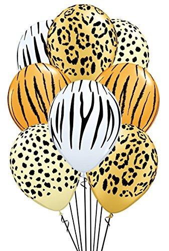 Qualatex Safari Assortment Biodegradable Latex Balloons, 11-Inch (24-Units)