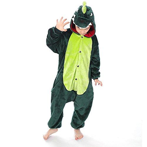 Coolpay Cute Unisex Animal Pattern Children Pajamas Cosplay Bath-Towel Costume Sleepwear for Kid Perfect as Halloween or Christmas Gifts to Baby and Children (140#, Dinosaur)
