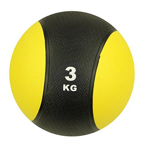 Carnegie 3 kg Balón Medicinal Fitness – Pelota de balón de Crossfit, Entrenamiento de la Fuerza