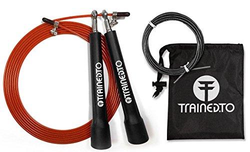Cuerda para Salto de Velocidad con cuerda de repuesto extra – GARANTÍA DE POR VIDA - Ajustable Para Cualquier Estatura - Ideal para CrossFit y Boxeo