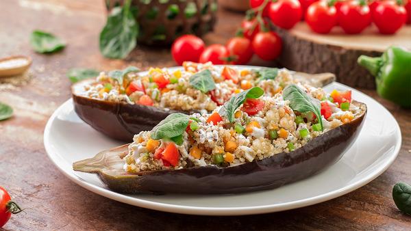 berenjenas rellenas con quinoa