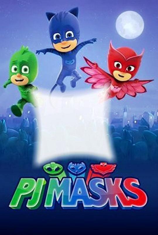 invitacion de fiesta pj mask