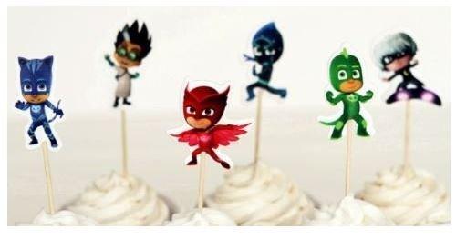PJ Masks Cupcake Picks Set of 12