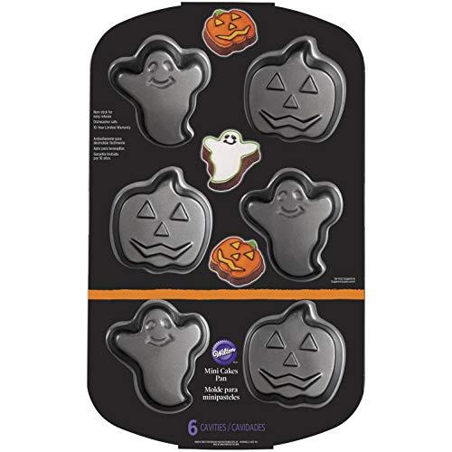 Wilton 2105-8961 Pumpkin Non-Stick Mini Ghost, Cake, Pan, One Size, Assorted