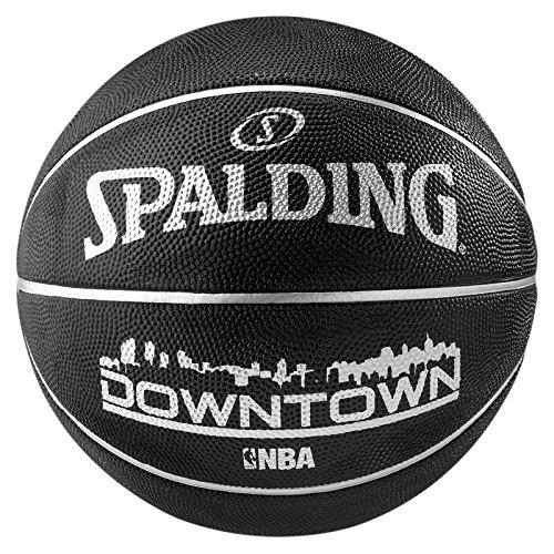 Spalding NBA Downtown Outdoor Sz.7 (83-205Z) Balón de Baloncesto, Negro, 7