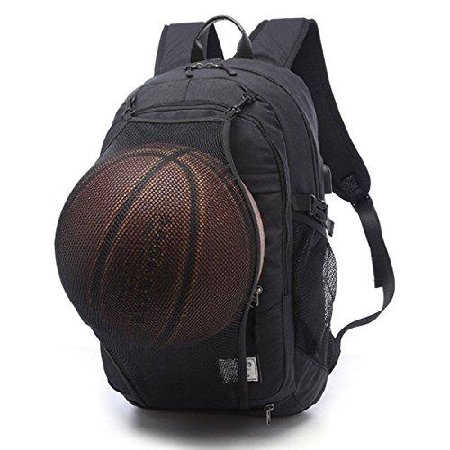 Mochila Moyun 2 en 1 para portátil de 17 pulgadas, con puerto de carga USB y bolsillo de malla oculto, negro