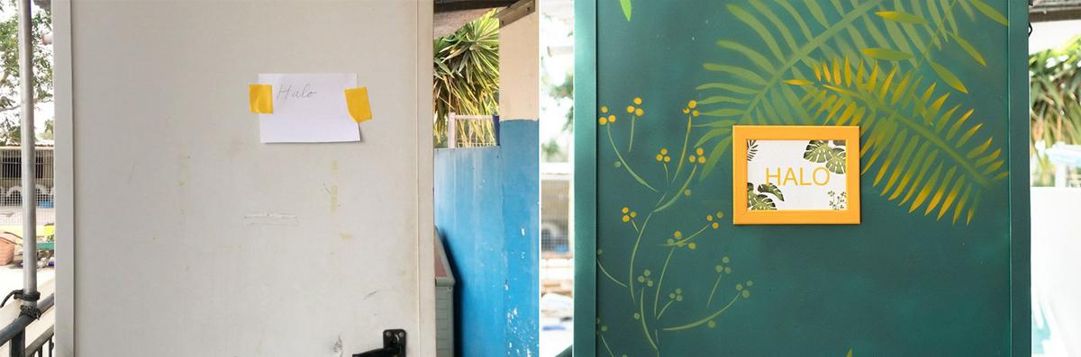 renovando la protectora de animales, el porche de Halo