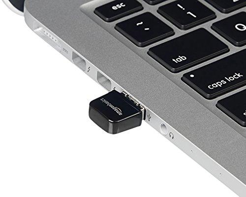 AmazonBasics - Adaptador USB nano Wi-Fi 11n, 150 Mbps, Negro