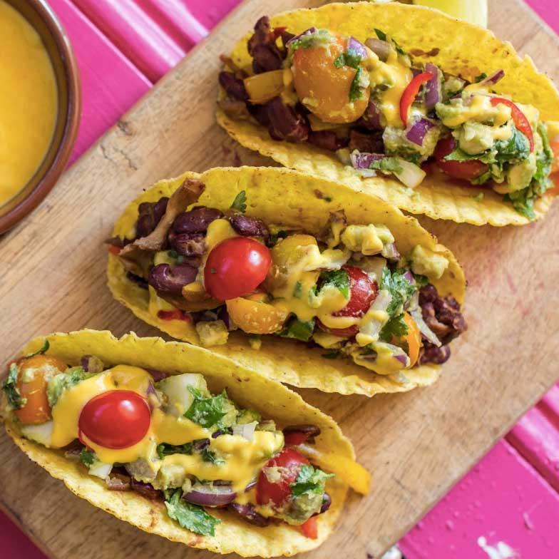 Tacos mexicanos veganos