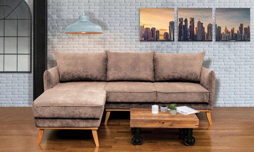 Chaise longue izquierda de tela STELA de Conforama