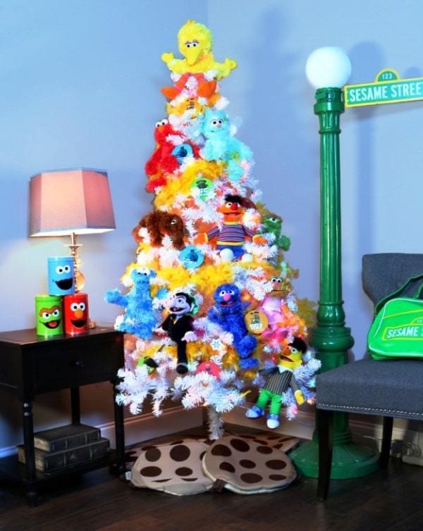 plaza sesamo barrio elmo arbol de navidad