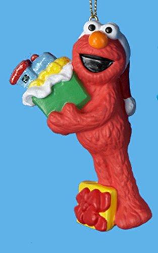 Kurt Adler 3" Sesame Street Elmo with Gifts and Santa Hat Christmas Figure Ornament