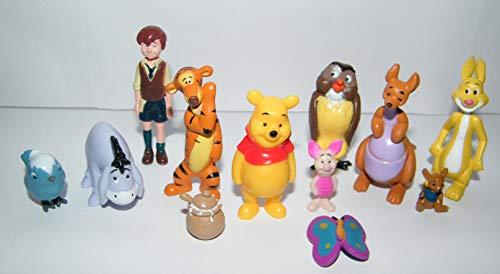 Disney Winnie the Pooh Deluxe Party Favors Goody Bag Fillers Set of 12 Figures with Eeyore, Tigger, Piglet, Honey Pot, Owl, Rabbit and More!