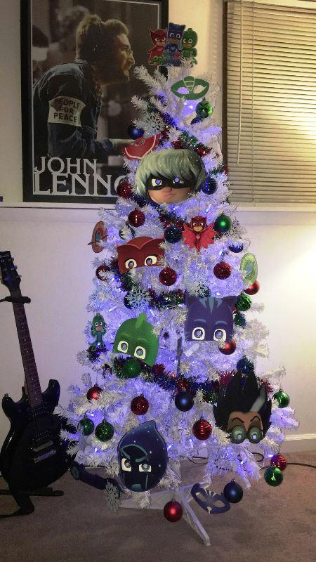 pj mask heroes en pijamas arbol de navidad