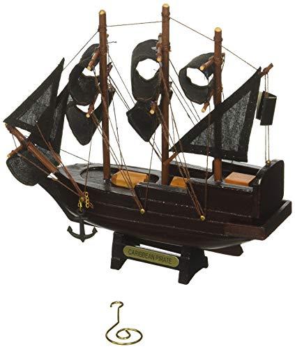 Hampton Nautical Caribbean Pirate Model Ship Christmas Tree Ornament - Christmas Tree Decoration - Pirates of The Caribbean