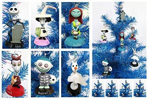 Nightmare Before Christmas Bobble Head Holiday Christmas Ornament Set - Unique Shatterproof Plastic Design by Holiday Ornaments