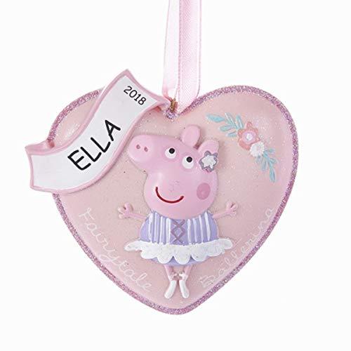 DIBSIES Personalization Station Personalized Peppa Pig Kids Christmas Ornament