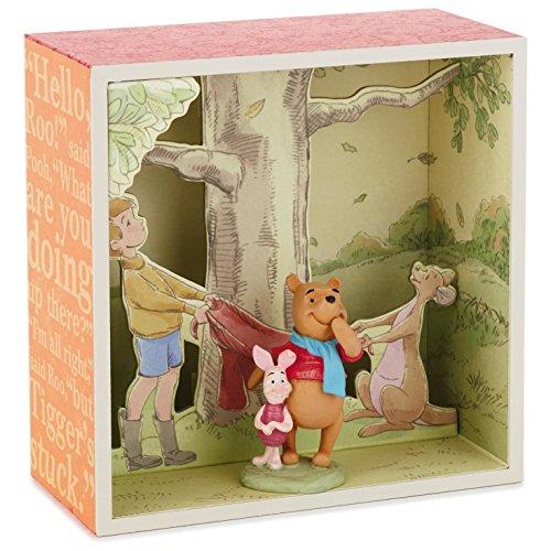 Pooh and Gang at Tree Base Shadow Box With Figurine Decorative Accessories