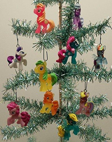 My Little Pony 10 Piece Holiday Christmas Tree Miniature Ornament Set Featuring 10 RANDOM My Little Pony Ornaments Ranging from 2" to 2.5" Tall