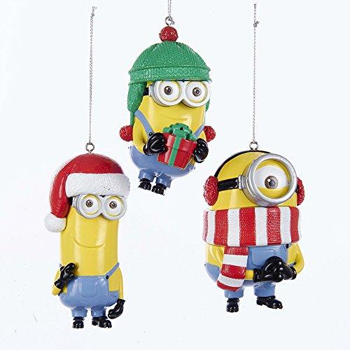 Kurt Adler Despicable Me Dave, Tim, and Stuart Christmas Ornaments 3 Assorted