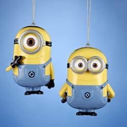 Despicable Me Dave and Carl Minions Christmas Ornament Set of 2