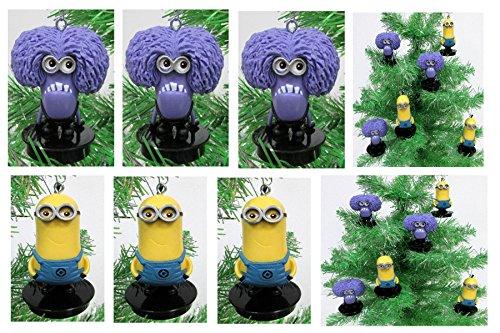 Despicable Me Minions Holiday Christmas Tree Ornament Set - Unique Shatterproof Plastic Design