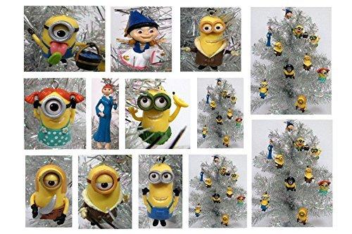 Despicable Me MINIONS Holiday Christmas Ornament Set - Unique Shatterproof Plastic Design
