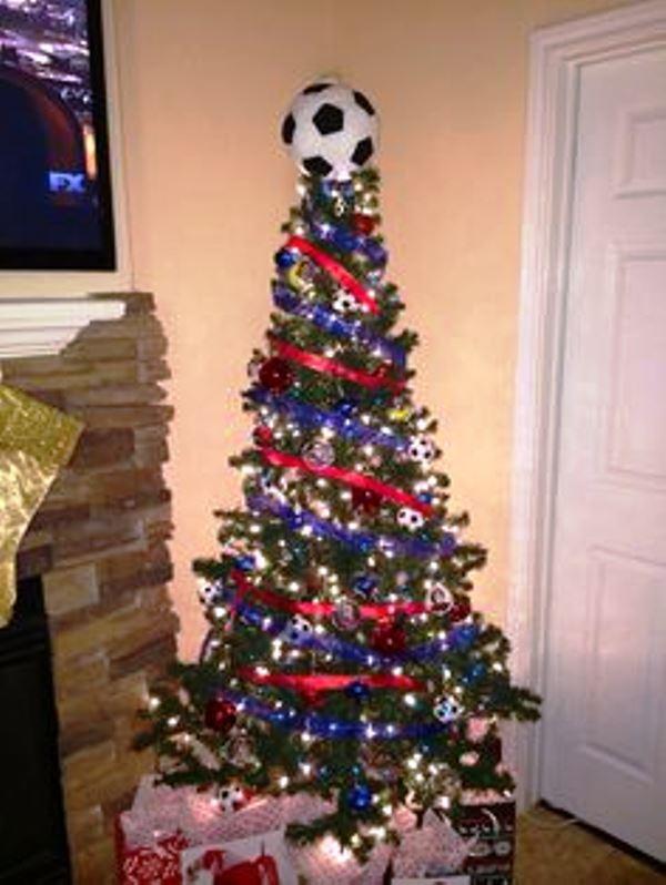 futbol soccer arbol de navidad